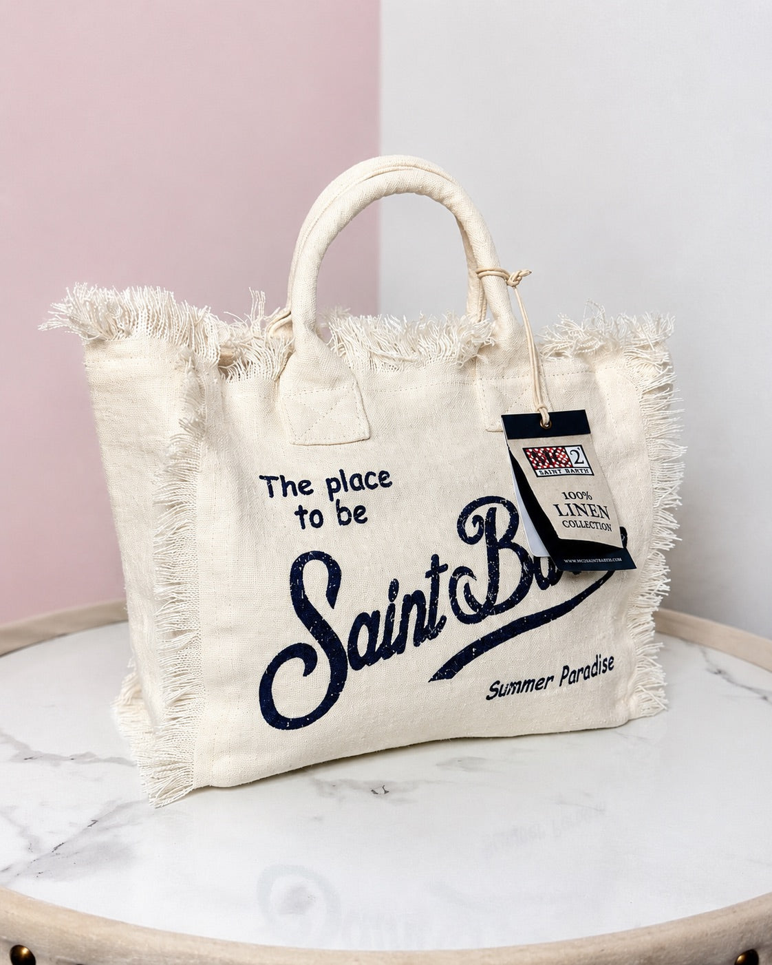 Colette Linen Handbag with Strap