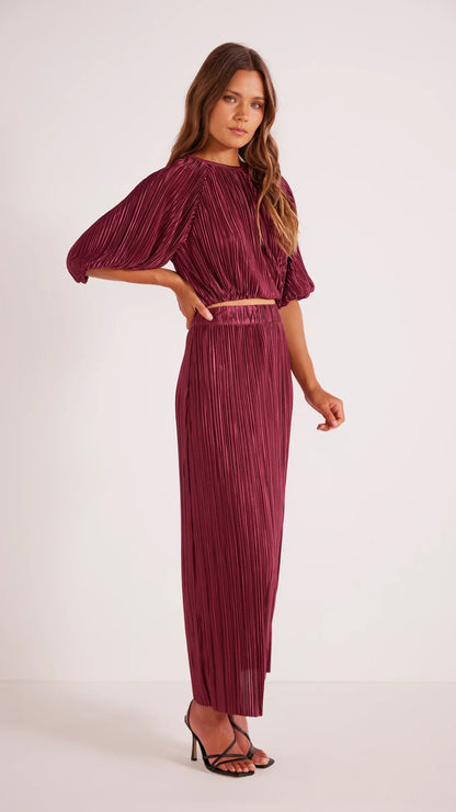 Tilla Plisse Crop Set - MINKPINK