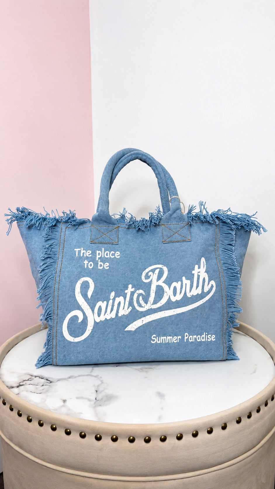 Light Denim Vanity Bag