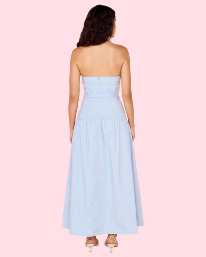 INES STRAPLESS MIDI DRESS